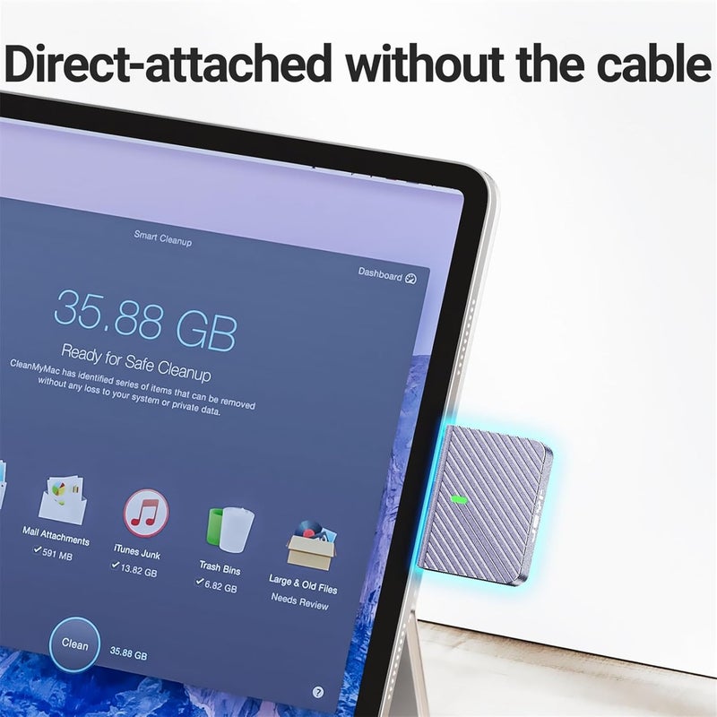 JEYI حاوية 2230 M.2، متصلة مباشرة بدون أسلاك USB C بسرعة 10Gbps، محول حاوية SSD NVMe M.2، سعة قصوى 2 تيرابايت - i9 Zebra 2230C - Image 4